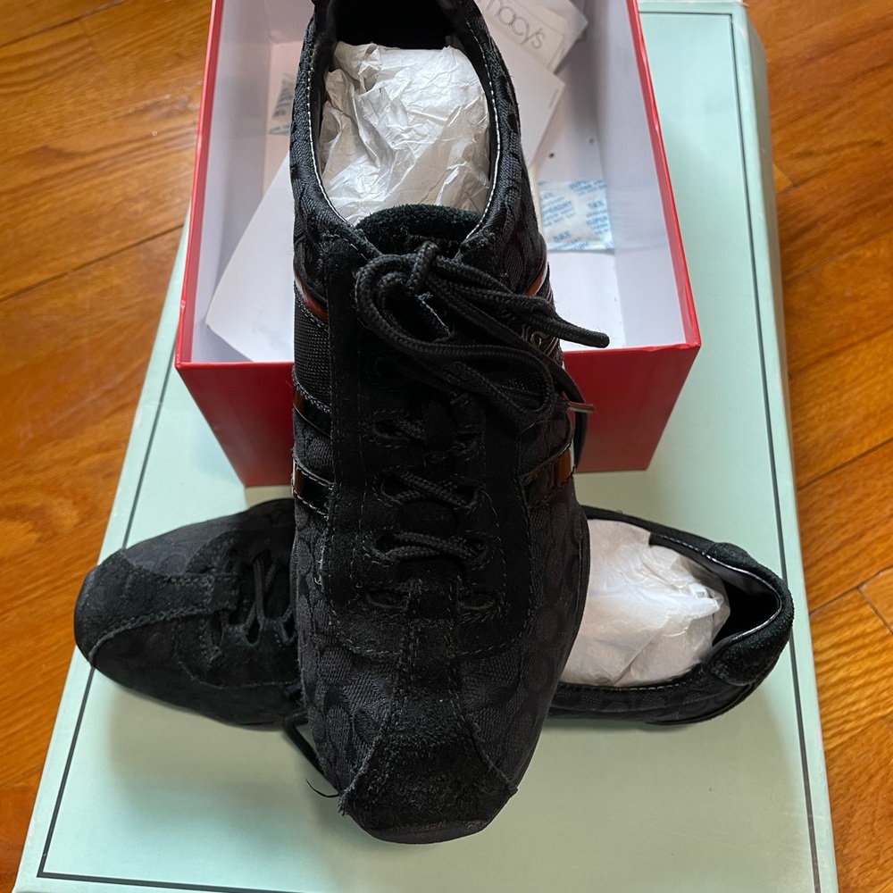 Coach Black Remonna Sig Pat C Size 7.5